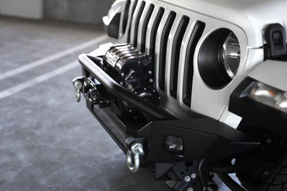 DV8 Offroad Mid-Width Winch Front Bumper: Fits Most Jeep Wrangler / Gladiator Models (2018-2026)