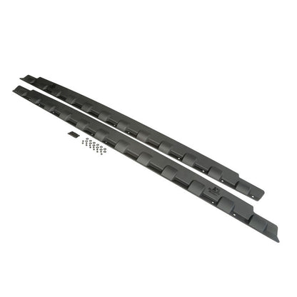 Rugged Ridge Matte Black Polycarbonate Rocker Guard Kit: Jeep Wrangler JK 4-Door (07-18)