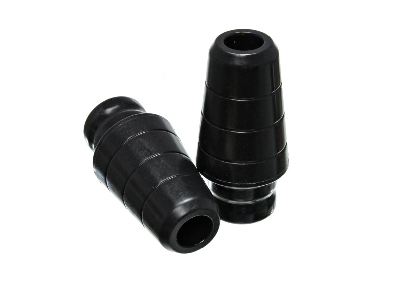 Energy Suspension Black Front Bump Stop Set (FRONT): Fits most Jeep / Dodge Trucks