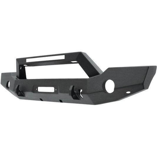 Westin Textured Black Full Width Front Bumper w/ LED Light Bar Mount: Jeep Wrangler (18-24) / Gladiator (20-24)