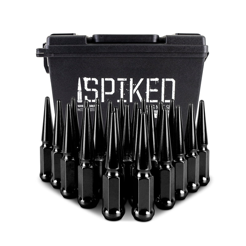 Mishimoto Steel Spiked Lug Nuts | Ford Ranger / Ford Bronco (19-26) M12 x 1.5 24pc Set Black (MMLG-SP1215-24BK)