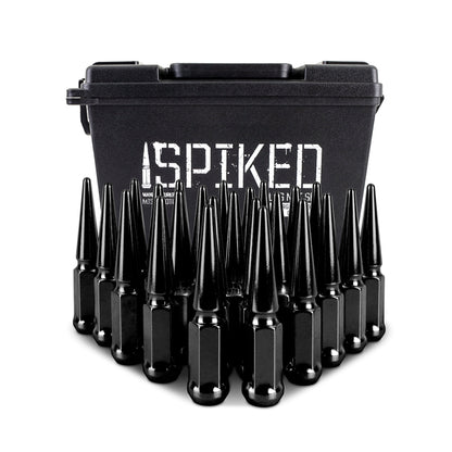 Mishimoto Steel Spiked Lug Nuts | Ford Ranger / Ford Bronco (19-26) M12 x 1.5 24pc Set Black (MMLG-SP1215-24BK)