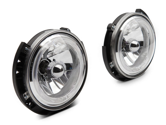 Raxiom LED Halo Headlights 7in Round Chrome Housing (FRONT): Jeep Wrangler (07-18)