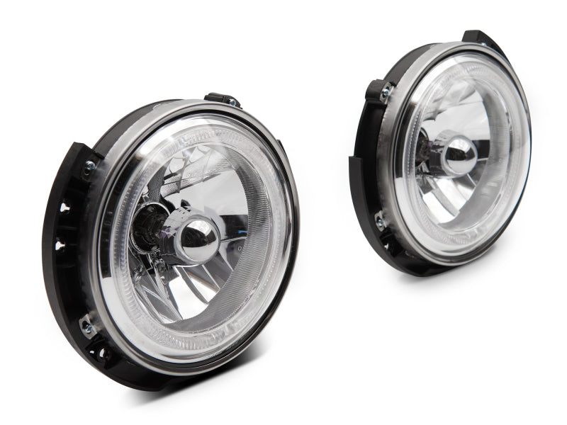 Raxiom LED Halo Headlights 7in Round Chrome Housing (FRONT): Jeep Wrangler (07-18)