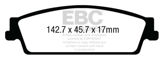 EBC Ultimax2 Rear Brake Pads | 15+ Cadillac Escalade 6.2 2WD