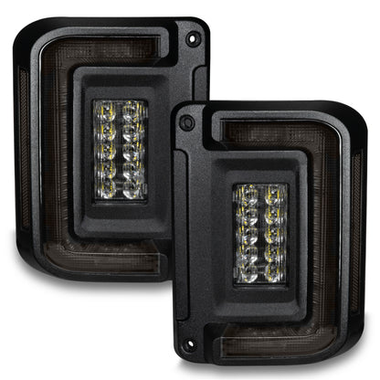 Oracle Lighting Flush Mount Tinted LED Tail Lights: Jeep Wrangler JK (2007-2018)