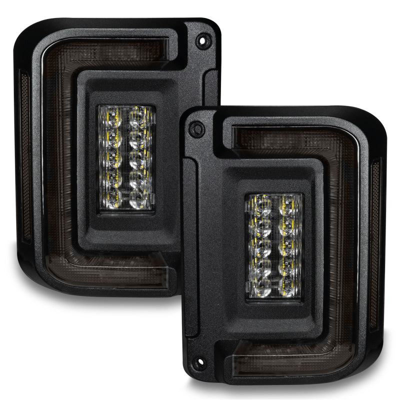 Oracle Lighting Flush Mount Tinted LED Tail Lights: Jeep Wrangler JK (2007-2018)