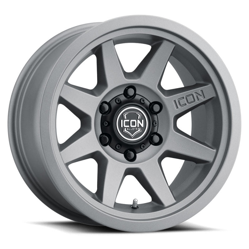ICON Rebound 17x8.5 6x5.5 0mm Offset 4.75in BS 106.1mm Bore Charcoal Wheel | Ford Bronco (21-26) (1917858347CH)