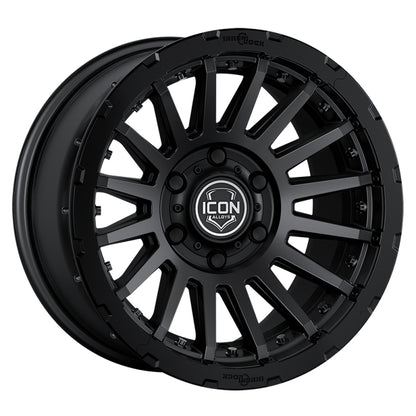 ICON Recon Pro 17x8.5 6x5.5 0mm Offset 4.75in BS Satin Black Wheel | Ford Bronco (21-26) (23617858347SB)