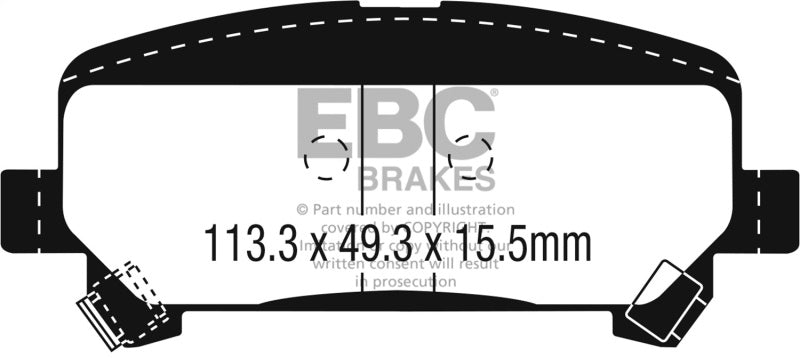 EBC Yellowstuff Rear Brake Pads | 15+ Chevrolet Colorado 2.5