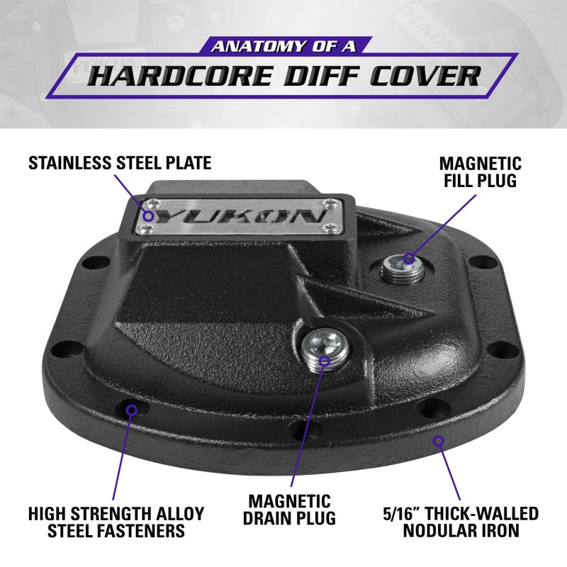 Yukon Gear Hardcore Differential Cover | Jeep Wrangler JK / JL (07-18 / 18-25) (YHCC-D30)