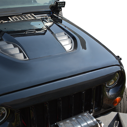 DV8 Offroad Replica Hood: Jeep Wrangler JK (07-18)