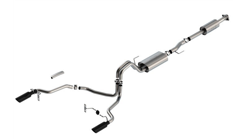 Borla 3in Dual Exit Cat-Back Touring Black Chrome System | Ford F-150 (21) (140862BC)