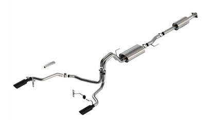 Borla 3in Dual Exit Cat-Back Touring Black Chrome System | Ford F-150 (21) (140862BC)