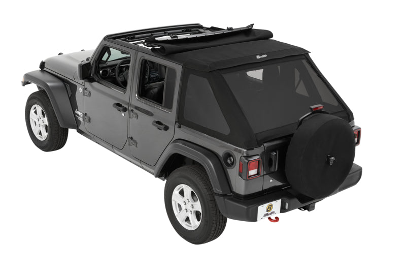 Bestop Trektop Soft Top Premium Black Twill (F&R): Jeep Wrangler JL 2018-2025 2.0L Turbo/3.6L V6