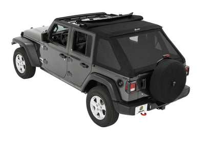 Bestop Trektop Soft Top Premium Black Twill (F&R): Jeep Wrangler JL 2018-2025 2.0L Turbo/3.6L V6