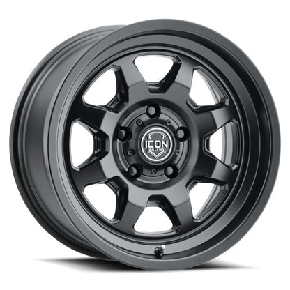 ICON Nuevo 17x8.5 6x5.5 0mm Offset 4.75in BS Satin Black | Ford Bronco (21-26) (8117858347SB)