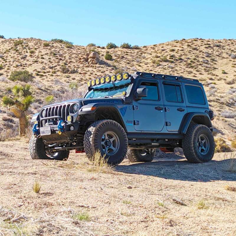 KC HiLiTES 50" Light Bar Windshield Mount Brackets Black (F&R): Jeep Wrangler JL 4xe