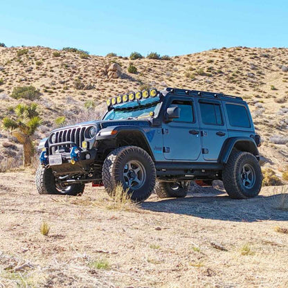 KC HiLiTES 50" Light Bar Windshield Mount Brackets Black (F&R): Jeep Wrangler JL 4xe