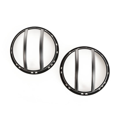 Rugged Ridge Black Elite Pivotal Headlight Euro Guard: Fits Most Jeep Wrangler Models (2007-2018)