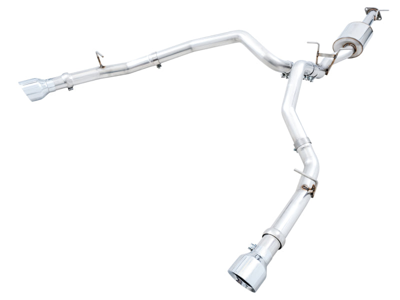 AWE 0FG Cat-Back Exhaust (Dual Rear Bumper Exit, Polished Tips): Ram 5.7L Hemi 1500 2019 - 2024