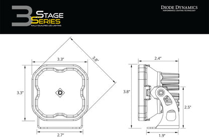 Diode Dynamics SS3 LED Ditch Light Kit | Ford Bronco (21-26) (DD7185)
