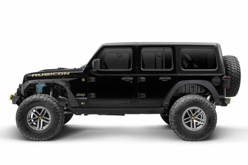 Bushwacker Trail Armor Fender Delete Kit (F&R): Jeep Wrangler (18-24) - Black Textured