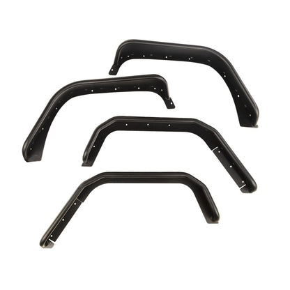Rugged Ridge Steel Tube Fender Set (F&R): Jeep Wrangler (07-18) - Matte Black