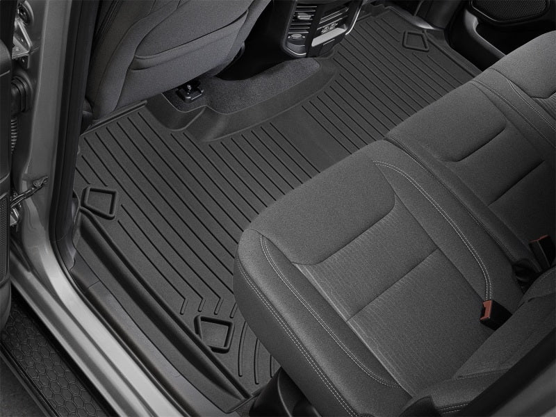 WeatherTech FloorLiner HP Rear Floor Mats (Black): Ram 1500 2019 - 2025 (w/OUT Under-Seat Storage)
