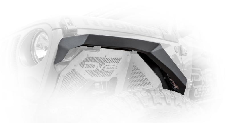 DV8 Offroad Armor Fenders w/ LED Turn Signal Lights: Jeep Wrangler 2018-2021