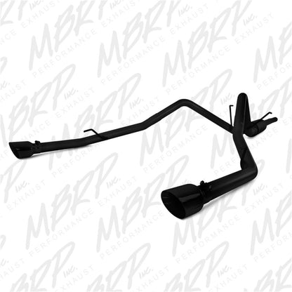 MBRP Cat-Back Dual 2 1/2" Rear Exit Exhaust (Black Coated): Dodge Ram 5.7L Hemi 2009 - 2018