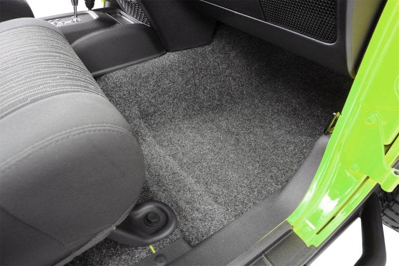 BedRug Front 4pc Floor Kit: Jeep Wrangler (2007-2018) w/ Heat Shields