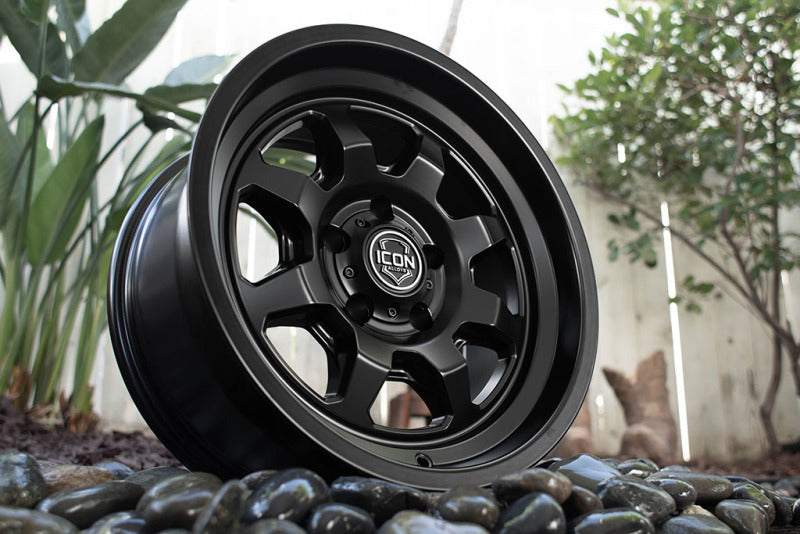 ICON Nuevo 17x8.5 / 6x5.5 / 25mm Offset / 5.75in BS Satin Black Wheel | Ford Ranger (19-26) / Ford Bronco (21-26) (8117859057SB)