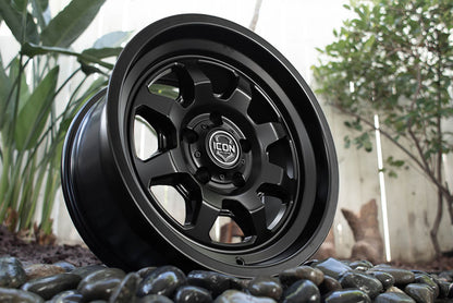 ICON Nuevo 17x8.5 / 6x5.5 / 25mm Offset / 5.75in BS Satin Black Wheel | Ford Ranger (19-26) / Ford Bronco (21-26) (8117859057SB)