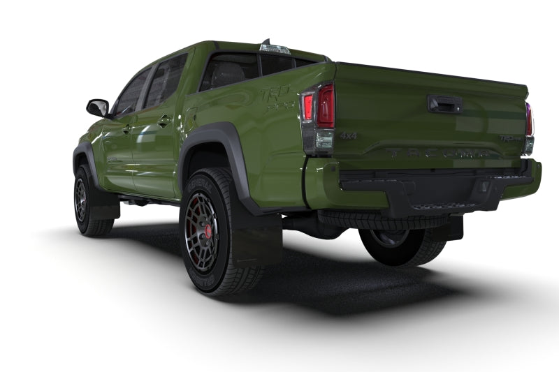 Rally Armor 16-23 Toyota Tacoma Black Mud Flap w/Grey Logo | Toyota Tacoma (16-23) (MF94-BLK-GRY)