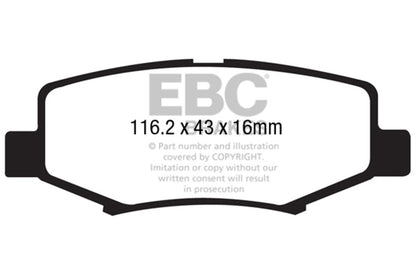 EBC Yellowstuff Brake Pads (REAR): Jeep Wrangler (07-18) / Wrangler JK (18)