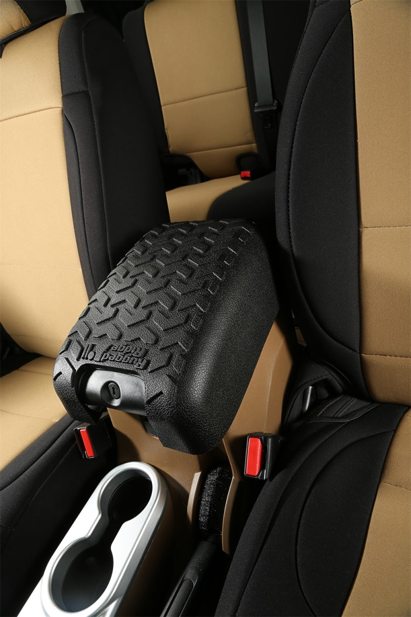 Rugged Ridge Heavy Duty Center Console Cover: Fits Most Jeep Wrangler Models (2007-2018) - Black