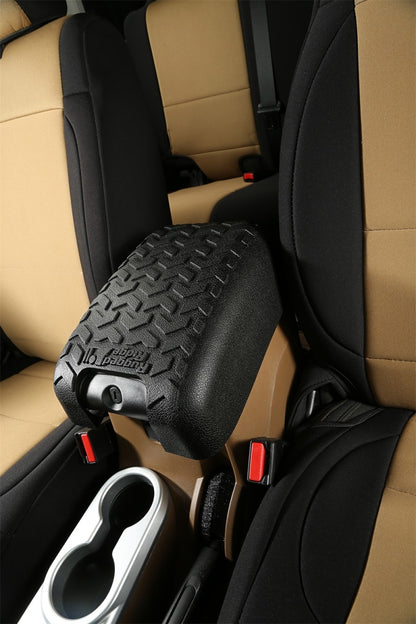 Rugged Ridge Heavy Duty Center Console Cover: Fits Most Jeep Wrangler Models (2007-2018) - Black