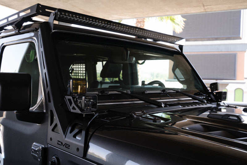 DV8 Offroad A-Pillar Dual Light Pod Mounts | Jeep Gladiator JT / Wrangler JL (20-25)