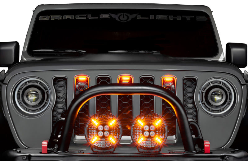 ORACLE Lighting Pre-Runner LED Grill Light Kit (FRONT): Jeep Wrangler (18-22) / Gladiator (20-22)