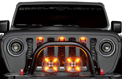 ORACLE Lighting Pre-Runner LED Grill Light Kit (FRONT): Jeep Wrangler (18-22) / Gladiator (20-22)