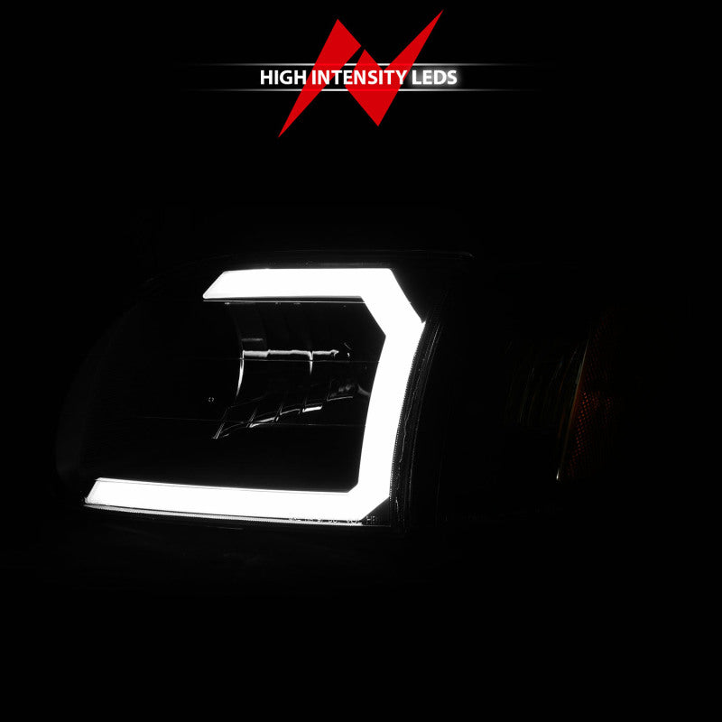 ANZO Crystal Headlight Set w/ Light Bar Black w/ Corner Light | Toyota Tundra (00-04) (111579)
