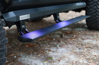 AMP Research Black PowerStep XL: Jeep Wrangler 2018-2024 w/ OEM Style Illumination