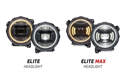 Diode Dynamics Elite Max LED Headlights: Jeep Wrangler JL / Gladiator JT 2018-26