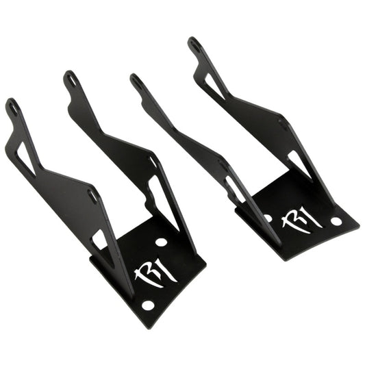Rigid Industries Dual PRO A-Pillar Mounts (S/S) (F&R): Jeep Wrangler JK 2007-2018