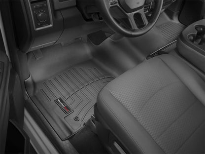 WeatherTech FloorLiner Floor Mats (FRONT) w/ Over Hump: Ram Crew / MegaCab (12-18) - Black