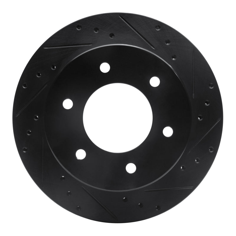 R1 Rear Right Drilled & Slotted Black Brake Rotor | Ford Bronco (19-25) / Ranger (19-26) (ECB-54276R)