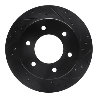 R1 Rear Right Drilled & Slotted Black Brake Rotor | Ford Bronco (19-25) / Ranger (19-26) (ECB-54276R)