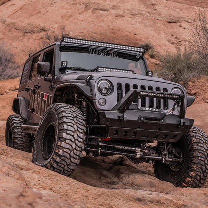 Westin Textured Black Tube Fenders (FRONT): Jeep Wrangler (07-17) / Wrangler JK (18)