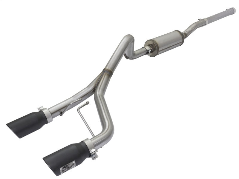 aFe Rebel Series 2.5" Cat-Back Exhaust System Black Tips (REAR): Jeep Wrangler JK 2007-2018 3.8/3.6L